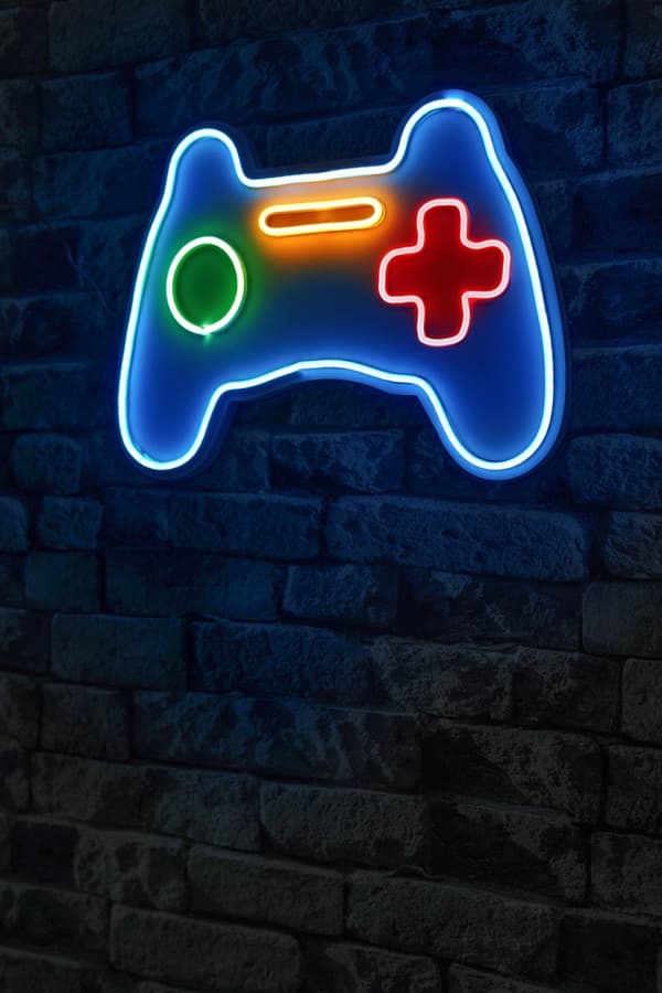 Dekorativ Plast Led-belysning Play Station Gaming Controller - Blå