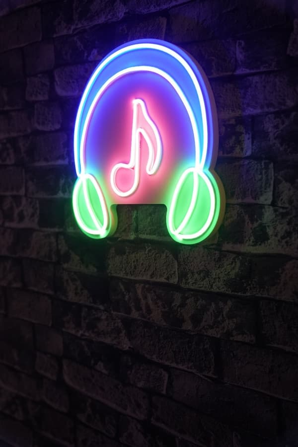 Dekorative Plastic Led Belysning Musik Lyd Hovedtelefoner - Pink