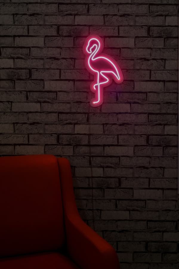 Koristeellinen muovinen led-valaistus Flamingo - vaaleanpunainen