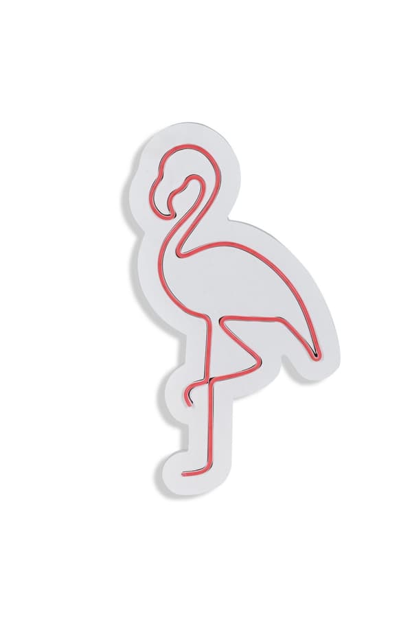 Koristeellinen muovinen led-valaistus Flamingo - vaaleanpunainen