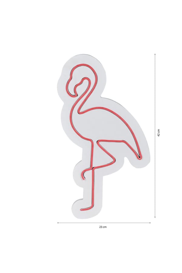 Koristeellinen muovinen led-valaistus Flamingo - vaaleanpunainen