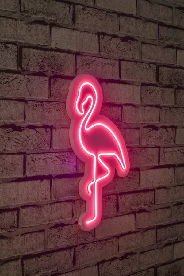 Koristeellinen muovinen led-valaistus Flamingo - vaaleanpunainen