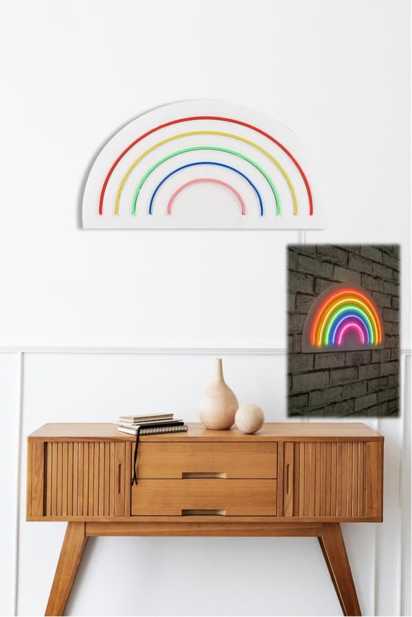 Dekorativ Plast Led Lighting Rainbow - Flerfärgad