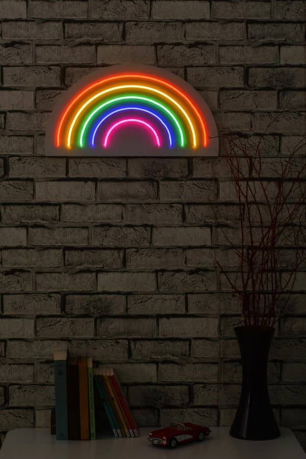 Dekorativ Plast Led Lighting Rainbow - Flerfärgad