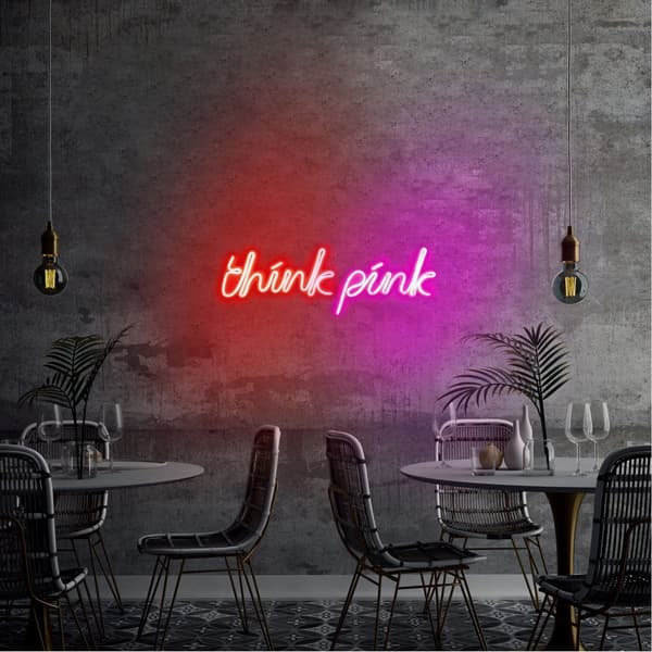 Dekorativ Plast Led-belysning Think Pink - Röd