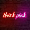 Miniatyrbild 1 av 7: Dekorativ Plast Led-belysning Think Pink - Röd