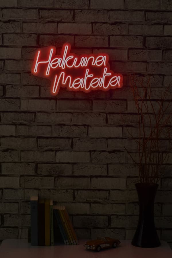 Dekorativ Plast Led Belysning Hakuna Matata - Röd