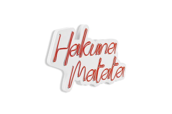 Dekorativ Plast Led Belysning Hakuna Matata - Röd