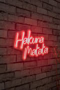 Miniatyrbild 2 av 9: Dekorativ Plast Led Belysning Hakuna Matata - Röd