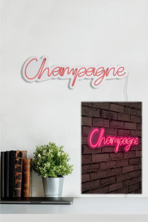 Dekorativ Plast Led Belysning Champagne - Rosa