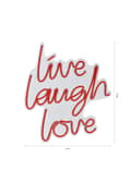 Miniatyrbild 9 av 9: Dekorativ Plast Led-belysning Live Laugh Love - Röd