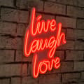 Miniatyrbild 1 av 9: Dekorativ Plast Led-belysning Live Laugh Love - Röd