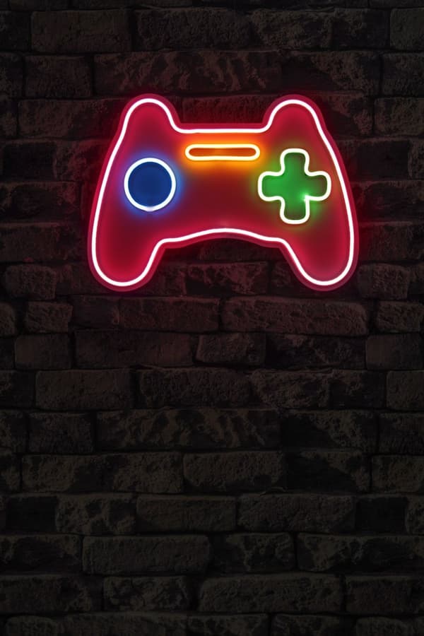 Dekorativ Plast Led-belysning Play Station Gaming Controller - Pink