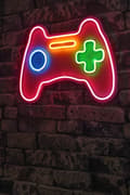 Miniatyrbillede 2 af 8: Dekorativ Plast Led-belysning Play Station Gaming Controller - Pink