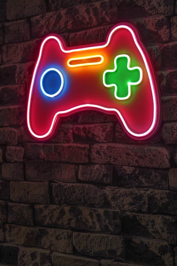 Dekorativ Plast Led-belysning Play Station Gaming Controller - Pink