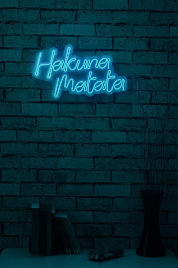 Dekorativ Plast Led Belysning Hakuna Matata - Blå