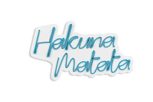 Dekorativ Plast Led Belysning Hakuna Matata - Blå