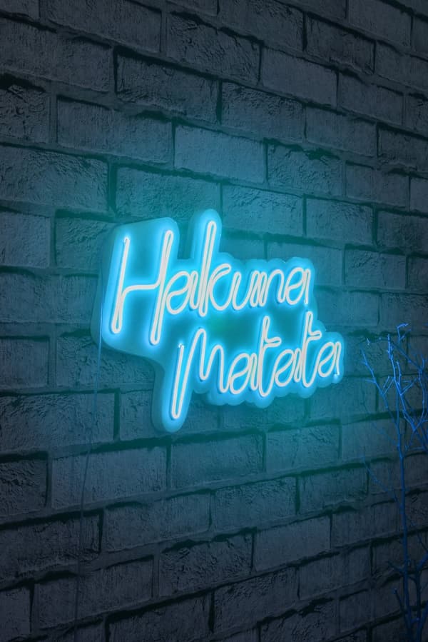 Dekorativ Plast Led Belysning Hakuna Matata - Blå