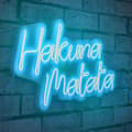 Miniatyrbillede 1 af 9: Dekorativ Plast Led Belysning Hakuna Matata - Blå