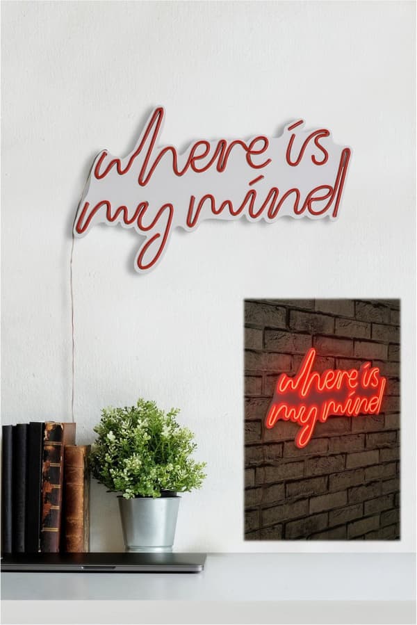 Dekorativ Plast Led Belysning Where Is My Mind - Rød