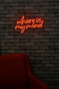 Miniatyrbillede 4 af 9: Dekorativ Plast Led Belysning Where Is My Mind - Rød