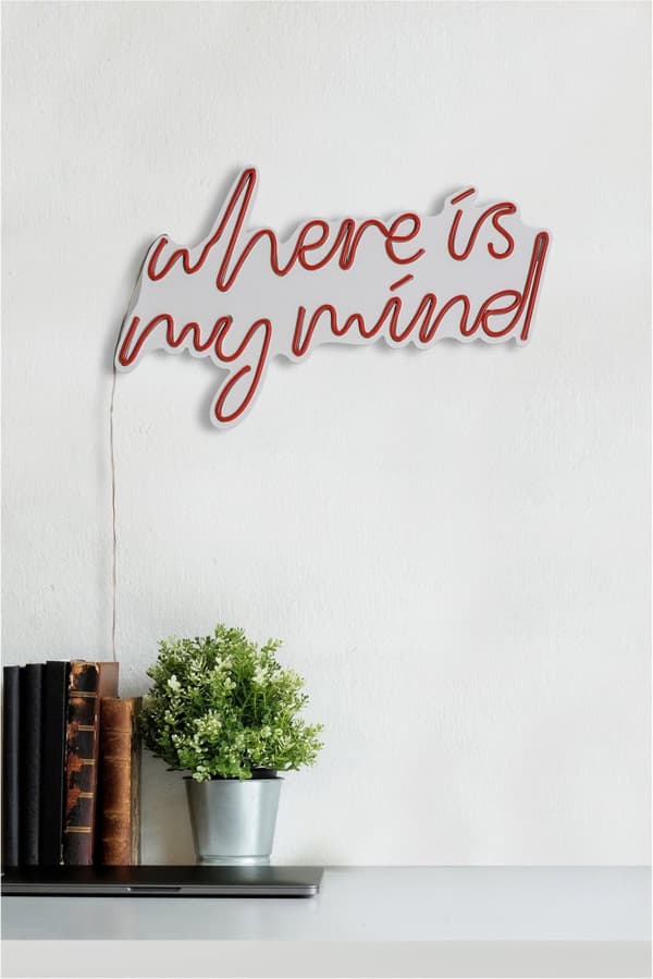 Dekorativ Plast Led Belysning Where Is My Mind - Rød