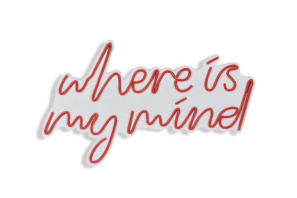 Dekorativ Plast Led Belysning Where Is My Mind - Rød