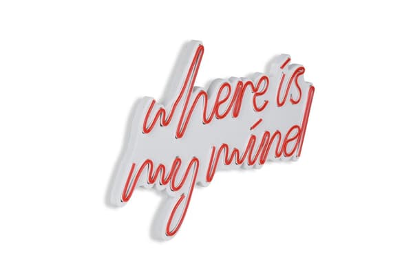 Dekorativ Plast Led Belysning Where Is My Mind - Rød