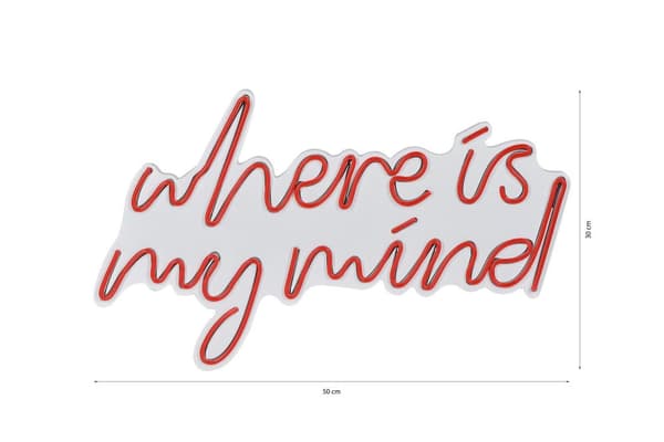 Dekorativ Plast Led Belysning Where Is My Mind - Rød