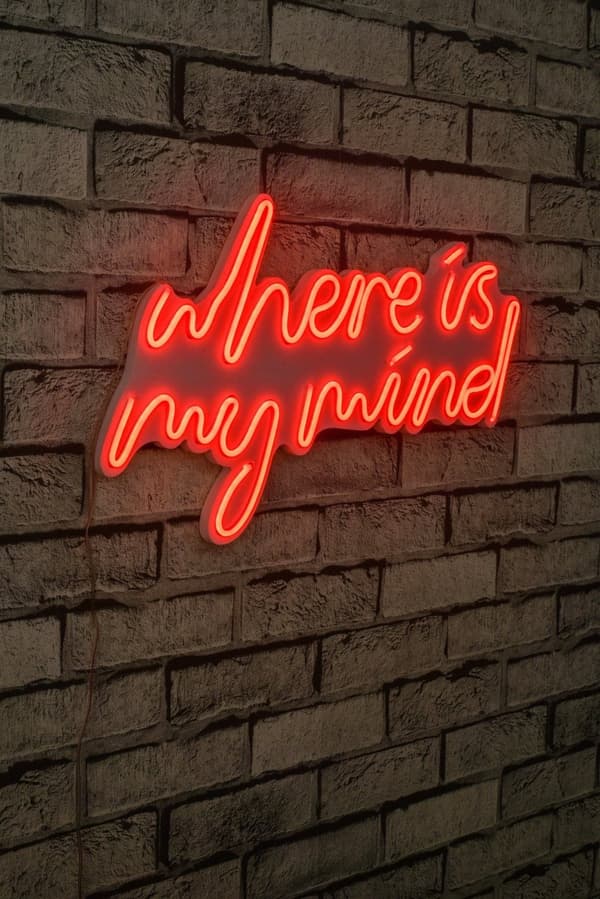 Dekorativ Plast Led Belysning Where Is My Mind - Rød