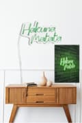 Miniatyrbillede 4 af 9: Dekorativ Plast Led Belysning Hakuna Matata - Grøn