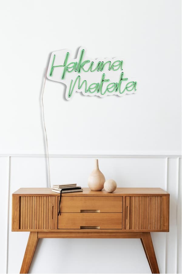 Dekorativ Plast Led Belysning Hakuna Matata - Grøn
