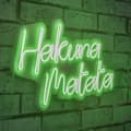 Miniatyrbillede 1 af 9: Dekorativ Plast Led Belysning Hakuna Matata - Grøn