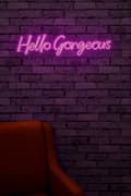 Pikkukuva 4 / 9: Koristeellinen muovinen led-valaistus Hello Gorgeous - vaaleanpunainen