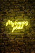 Miniatyrbillede 3 af 7: Dekorativ Plastic Led Belysning My Happy Place - Gul