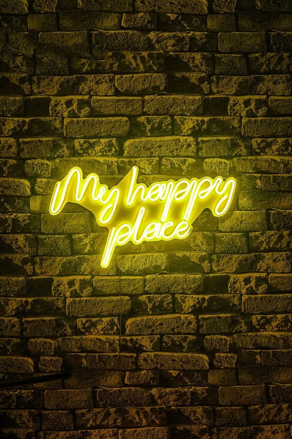 Dekorativ Plastic Led Belysning My Happy Place - Gul