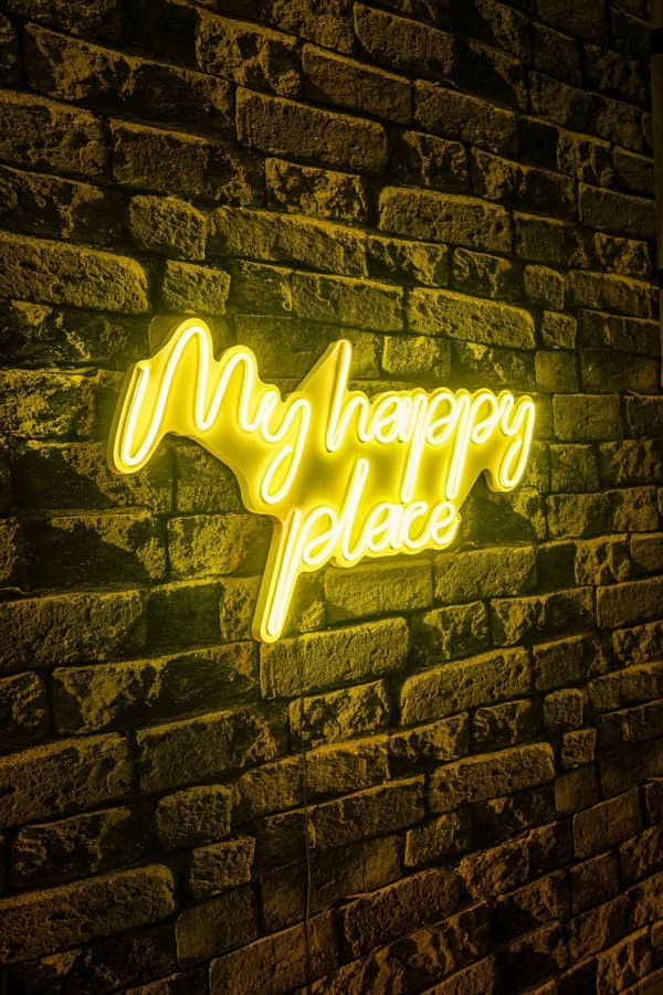 Dekorativ Plastic Led Belysning My Happy Place - Gul