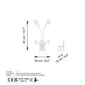 Miniatyrbilde 6 av 6: Metallveggkrok Giraffe-B