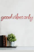 Miniatyrbilde 5 av 9: Dekorativt LED-belysning i plast Kun Good Vibes - Rød