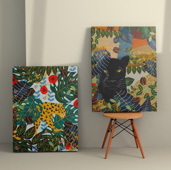 Dekorativ målning på canvas (2 delar) 2KNV4248 - 50 x 70