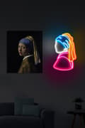 Miniatyrbild 2 av 9: Dekorativ plast LED-belysning flicka med ett pärlörhänge Pinky - Flerfärgad