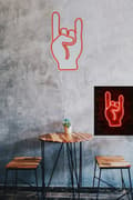Miniatyrbillede 4 af 8: Dekorativ Plast Led Belysning Rock N Roll Skilt - Rød