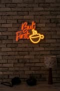 Miniatyrbild 3 av 9: Dekorativ Plast Led Belysning Men Först Kaffe - Röd Gul