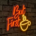 Miniatyrbild 1 av 9: Dekorativ Plast Led Belysning Men Först Kaffe - Röd Gul