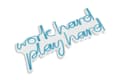 Miniatyrbilde 5 av 8: Dekorativ plast LED-belysning Work Hard Play Hard - Blå