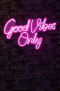 Miniatyrbillede 3 af 7: Dekorativ Plastic Led-belysning Good Vibes Only 2 - Pink