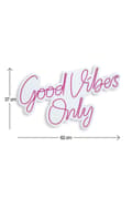 Miniatyrbillede 6 af 7: Dekorativ Plastic Led-belysning Good Vibes Only 2 - Pink