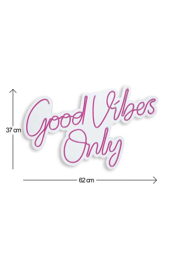 Dekorativ Plastic Led-belysning Good Vibes Only 2 - Pink