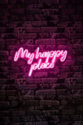 Miniatyrbilde 3 av 7: Dekorativ plast LED-belysning My Happy Place - Rosa