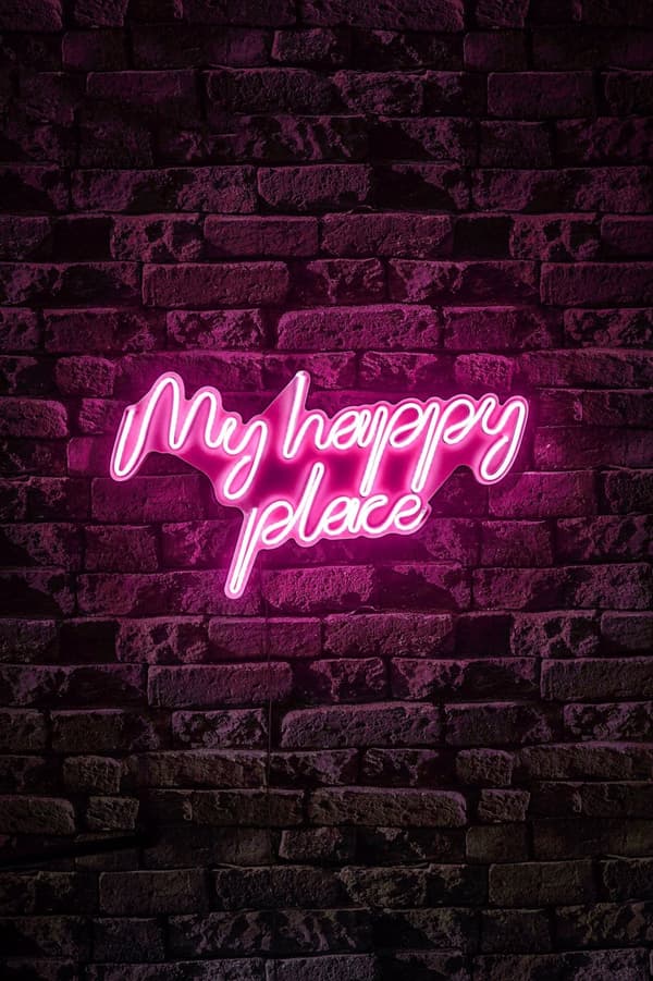 Dekorativ plast LED-belysning My Happy Place - Rosa
